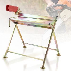 Swanew Chevalet à Bûche avec Support pour tronçonneuse pliable Chevalet à Bûche Métal 150kg