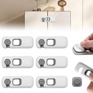6 Pièces Français Serrure de Réfrigérateur Bloque Fenetre Enfant,Bloqué Porte Bébé Sécurité Placard Domestique Enfant Bloque Porte Frigo Serrure