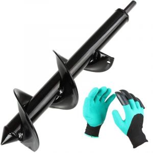 ASelected M&egrave;che Tari&egrave;re pour Perceuse, Jardin Foreuse &oslash; 83mm+ Gants, Jardin Tari&egrave;re pour Perceuse &eacute;lectrique, Outil de Plantation Pratique pour Fleur