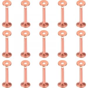 Lot de 50 rivets et fraises en cuivre de 10 &times; 3,3 &times; 19 mm pour ceintures, portefeuilles, colliers, produits en cuir, loisirs cr&eacute;atifs