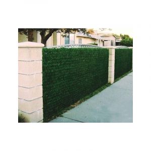 Haie végétale artificielle Lux-2R 140 brins - vert thuya - Long 15 m, Hauteur 1.20 m