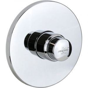 Robinet de chasse d'eau temporis&eacute; mural avec commande &agrave; bouton-poussoir, raccord 3/4"G F MCM 945500 Chrom&eacute;