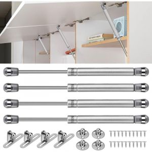 Jalleria - Verin Hydraulique, Vérins à Gaz 4pcs Charniere Porte Cuisine100N Verin Meuble, Amortisseurs à Gaz pour Levage de Porte Armoire Meuble