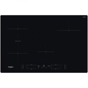 Whirlpool &ndash; Table de cuisson &agrave; induction 77 cm &ndash; 4 feux vitroc&eacute;ramique &ndash; Fonction Booster &ndash; Technologie 6&egrave;me Sens &ndash; Design Made in Italy - B4877