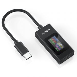 Testeur USB C Multim&egrave;tre, Appareil de Mesure Voltm&egrave;tre 4-30V 0-6.5A Type C Testeur de Tension et de Courant Amp&egrave;rem&egrave;tre Wattm&egrave;tre Capacit&eacute;