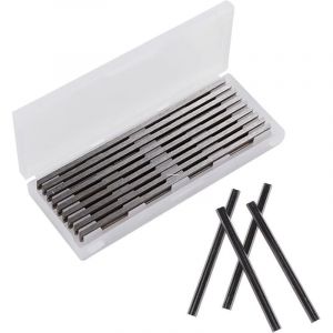 YMYNY 10 Pi&egrave;ces Fer de Rabot 82mm HSS Lames de Raboteuse Fers R&eacute;versibles Carbure Ensemble de Rabot Electrique Lame 82x5.5x1.2mm, pour Rabots Makita,