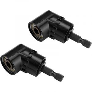 Renvoi D'angle Visseuse 2 Pièces 105 Degrés Multifonction Angle Droit Pilote, Foret à Angle Droit, Porte-Embout Tournevis, pour Perçage Dans Espaces