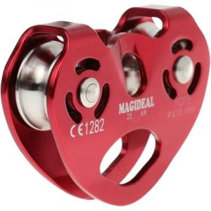 Poulie De Chariot pour C&acirc;ble De Tyrolienne 25KN Rouge
