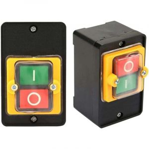 AC220 V/380 V 10 A Interrupteur &agrave; pression marche/arr&ecirc;t &eacute;tanche pour scie circulaire de table, interrupteur de pression pour perceuse, table de