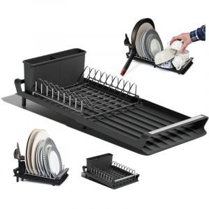 Mini Egouttoir Vaisselle sur Evier 30x20 cm Petit &Eacute;gouttoir Cuisine Accessoires Camping Car Rangement Caravane S&eacute;choir &Eacute;tendoir Range Couvert Seche