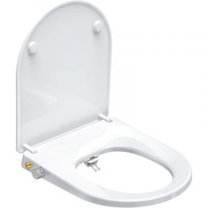 Abattant wc japonais,Abattant WC Forme D avec frein de chute, non &eacute;lectrique avec double buses r&eacute;tractables autonettoyantes,Kit Abattant japonais,