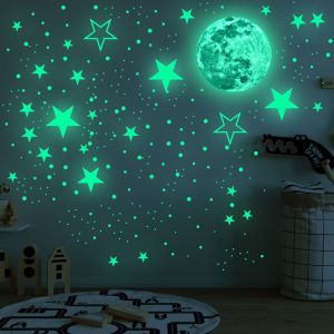 &Eacute;toiles phosphorescentes et plan&egrave;tes autocollantes, d&eacute;coration plafond chambre enfant, th&egrave;me espace