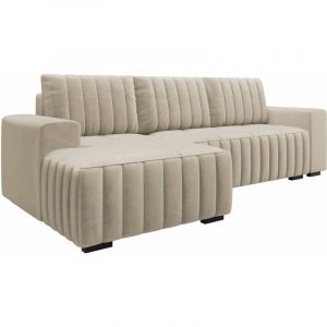 Canapé d'angle Columbus 154, Manila 02, Fonction de couchage, Boîte de literie, 240x140x85cm, 0