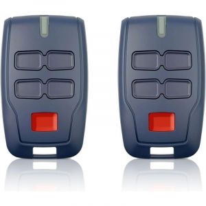 2 pi&egrave;ces T&eacute;l&eacute;commande pour portail BFT MITTO B RCB4,433.92Mhz 4 boutons 4 canaux Bleu Rolling Code pour Rolling BFT MITTO B RCB04 R1 CLEAR ICE RCB02
