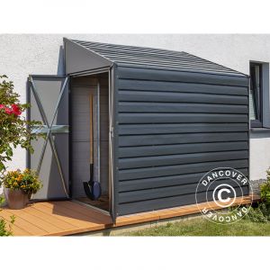 Abri de jardin adossé Arrow 1,24x2,03x2,08m, 2,38m², Anthracite