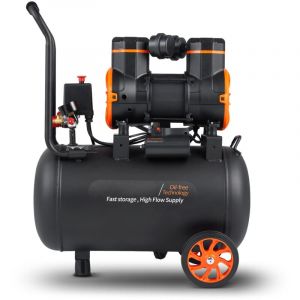Mophorn - Compresseur d'air de 9,3 gallons, 2,5 cv, 2,2 cfm à 90 psi. Sans huile, pression maximale de 116 psi. 70 dB silencieux pour la réparation