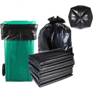 50 pi&egrave;ces, sacs poubelles, sacs poubelles en plastique noir, grands sacs poubelles &eacute;pais, adapt&eacute;s aux pelouses de cuisine &agrave; domicile, etc. (80100cm)