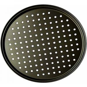 Po&ecirc;le &agrave; Pizza Punch Acier Au Carbone Plat Four Perfor&eacute; Multi-Usages Plaque &agrave; Pizzac Anti-adh&eacute;rent Plaques &agrave; Pizza Utilis&eacute;e pour P&acirc;tisserie, La Pizza,