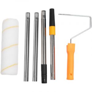 Kit de Perche de Rouleau &agrave; Peinture T&eacute;lescopique 3.9ft avec Brosse 9in, Id&eacute;al pour Peinture Plafond et Angles, Set Long et D&eacute;tachable