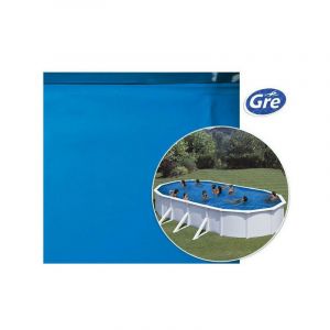 Liner 75/100 classique piscine ovale Gre Pool - Couleur liner: Gris clair - Taille piscine: Ovale 610 x 375 x 132 cm - Accroche: Overlap