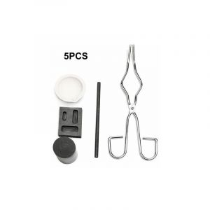 Start - 5Pcs Resistant a La Chaleur Coulee De Lingotiere Outil Smelting Or Argent Fournaise Kit Scrap Bijoux Raffinage De Fusion Metal Or Forge Set