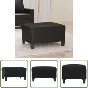 Repose-pied Noir 70x55x41 cm Similicuir - Tabouret - Repose-pied - Pouf - Meuble Salon - Simili Cuir - The Living Store