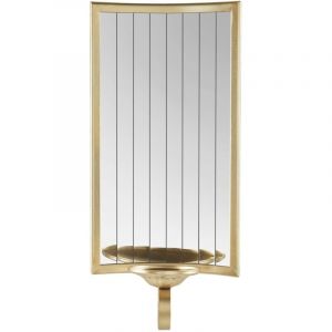 Beliani - Bougeoir Mural Minimaliste avec Miroir Accessoire D&eacute;coratif Dor&eacute; Sobreda