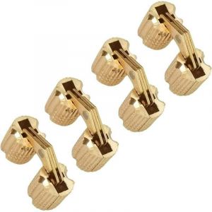 Alovez - 4 Pièces Charnières Invisibles en Laiton, Charnière de Baril Invisible en Cuivre Caché Charnières en Cuivre pour Boîte à Bijoux Boîte Cadeau