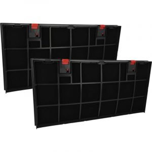 2x Filtres &agrave; charbon actif compatible avec Elica traiano IX/A/80, trapezio st inox F/90 dx, PRF0093761 hotte aspirante - 43 x 21,2 x 2,7 cm - Vhbw