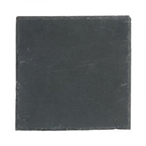 Secret De Gourmet - Lot de 6 Assiettes Plates Carr&eacute;es 'Ardoise' 25cm Gris