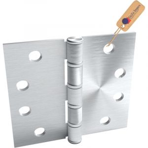 Charni&egrave;re &agrave; roulement galvanoplastie 90 x 90 mm &ndash; paumelle pliante robuste en acier charni&egrave;re de porte lourde pour meubles et placard &ndash; GeZu Impex