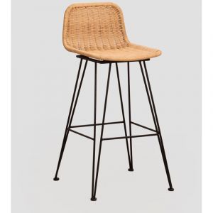 Sklum - Tabouret haut en osier Sunset Vali &uarr;75 cm