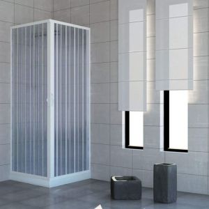 Idralite - Parois cabine de douche en pvc h 185 cm mod. Acquario 70x90 ouverture centrale