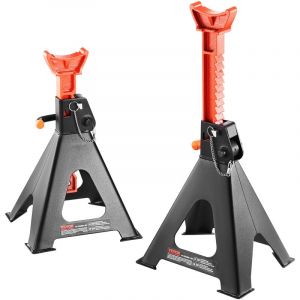 Mophorn - vevor 1 Paire de Chandelles de Levage Capacite 6 tonnes Chandelle de Voiture Reglable en Hauteur 360-585 mm en Acier Double Verrouillage