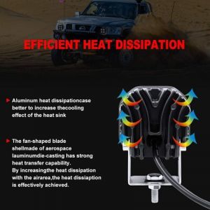 Phare de Travail LED 12V,40W Moto Feux Additionnels LED Spot Flood Feux Antibrouillard 24V 12000Lm LED Phares Avant Off Road Phares Suppl&eacute;mentaires