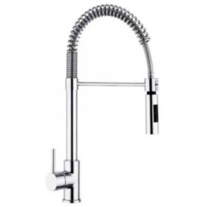 Argo - Mitigeur d'e'vier Pin avec ressort et douchette extractible en laiton chrome' avec bec rotatif a' 360o robinet a' bec haut pour e'vier de