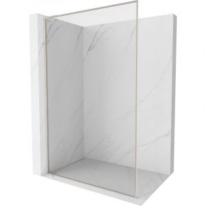 Mexen - Paroi de douche Kioto-F l Walk-in avec cadre 85 x 202 cm, transparent 8 mm, nickel bross&eacute; - 800-085-174-97-00