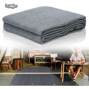 Tapis de tente Auvent tapis étanche camping tapis tente sol extérieur tente bâche pique-nique couverture caravane , Gris, 200x200CM - Tolletour