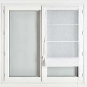 Store bateau en &eacute;tamine blanc Blanc 45x180 cm