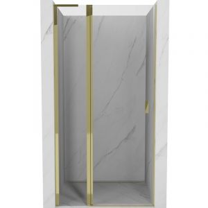 Mexen - Mist l porte de douche pivotante 115 cm, transparent, dor&eacute; - 8A4L-115-000-50-00