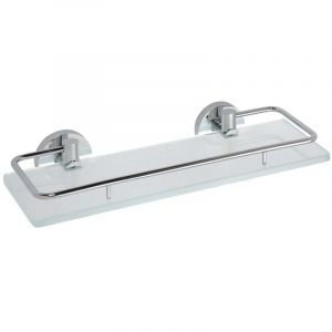 Sapho X-Round - Tablette murale, longeur 30 cm, verre/chrome XR607