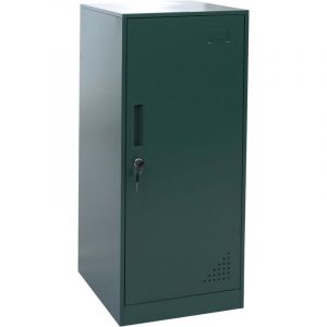 [JAMAIS UTILIS&Eacute;] Casier HHG-503, casier coffre-fort armoire &agrave; casiers porte tringle &agrave; v&ecirc;tements, 90x38x45cm acier, vert