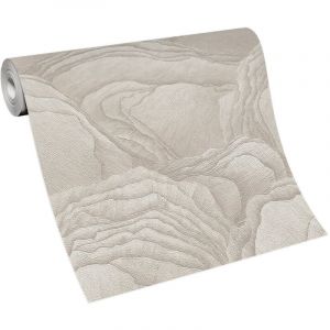 BRICOFLOR Papier Peint fausse pierre et brique beige Tapisserie imitation brique et pierre Papier Peint intissé pour salon, chambre & plus