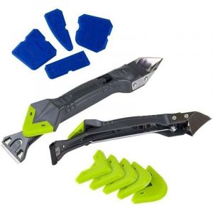 Outils de l'enl&egrave;ve joint 5 en 1 grattoir, Kit de grattoir &agrave; joints, kit de Lisseur de joints Silicone grattoir &agrave; coulis avec grattoir d&rsquo;angle,Joint
