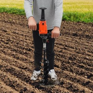 Tari&egrave;re Electrique, 1900W, Foreuse Enfichable Pour Puits, Avec Foret, Tari&egrave;re &agrave; Terre, Utilis&eacute;e Dans Fermes, Parcs, les Jardins, Cours Et Les Champs