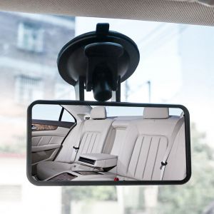 Jeffergarden R&eacute;troviseur int&eacute;rieur de voiture pour b&eacute;b&eacute; avec ventouse r&eacute;glable, miroir d'observation incassable pour enfant, mont&eacute; sur le pare-brise
