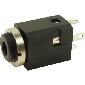 Cliff - Jack 3.5 mm embase femelle, verticale FC681374V Nombre de p&ocirc;les: 3 st&eacute;r&eacute;o noir 1 pc(s) Y946221