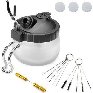 Kit de nettoyage de pistolet pulv&eacute;risateur 4 pi&egrave;ces, bombe de nettoyage de pistolet pulv&eacute;risateur avec tampon de filtre &agrave; air et support, aiguille de