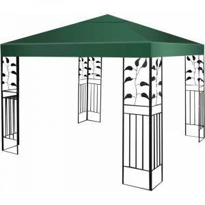COSTWAY Toile de Toit de Rechange en Polyester Imp&eacute;rm&eacute;able de Jardin pour Pavillon Tonnelle Tente, 3 x 3 M (Vert fonc&eacute;)