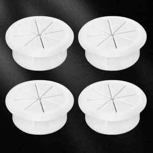 Passe Câble en Plastique, 4 Pièces Couvercle de Filetage de Câble 60mm Oeillets de Trou de Câble Passe Cable Bureau pour Les Meubles de Bureau Table